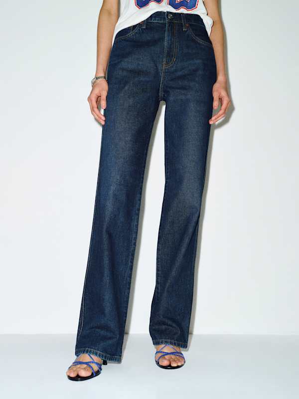 Val 90s Mid Rise Straight Long Jeans - Titan