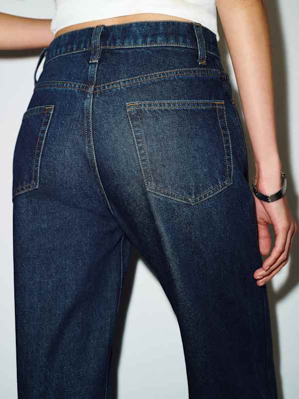 Val 90s Mid Rise Straight Long Jeans - Titan