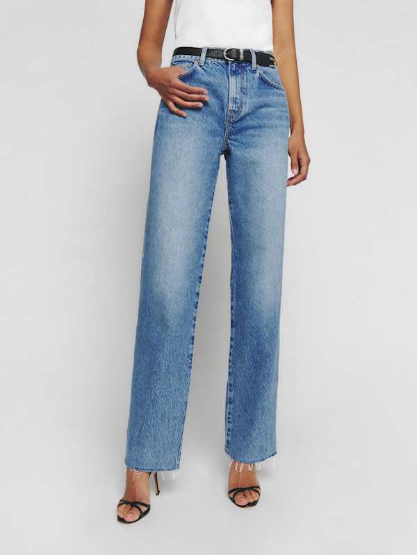 Val 90s Mid Rise Straight Short Jeans - Colorado