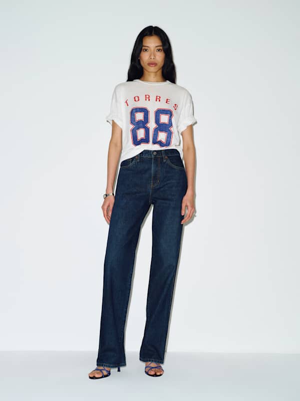 Val 90s Mid Rise Straight Short Jeans - Titan
