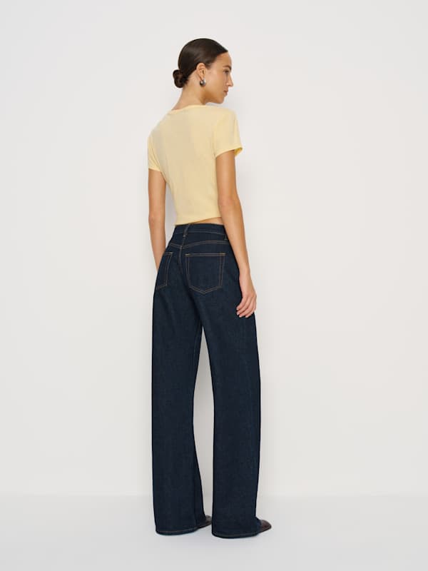 Cary Low Rise Slouchy Wide Leg Long Jeans - Ondine
