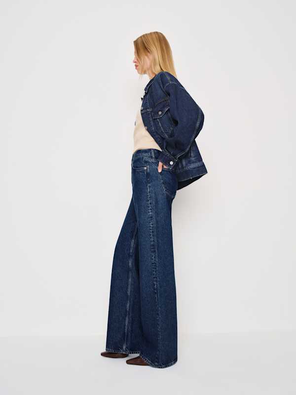 Cary Low Rise Slouchy Wide Leg Short Jeans - Cleary