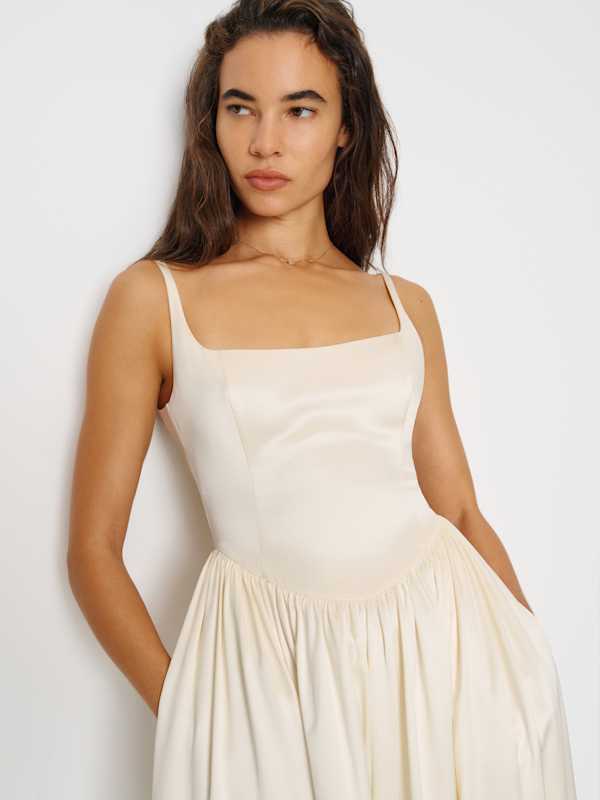 Liz Silk Dress - Ivory