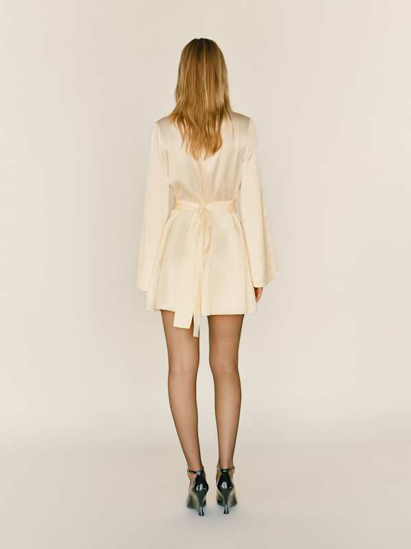 Astrid Silk Dress - Fior Di Latte