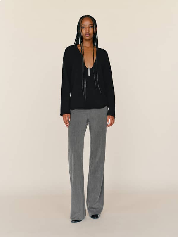 Juno Cashmere Oversized Sweater - Black