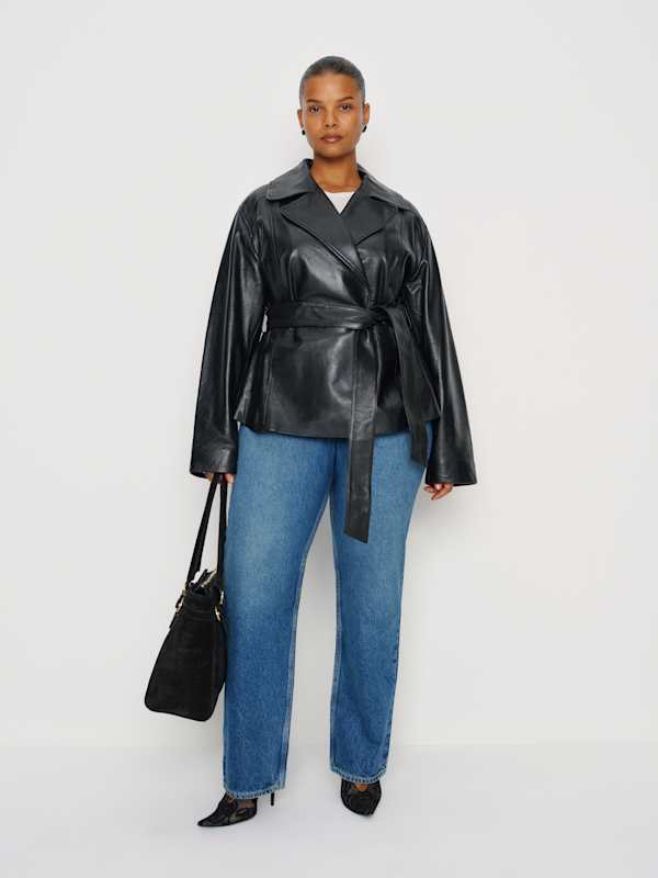 Veda Jaden Cropped Trench Es - Black