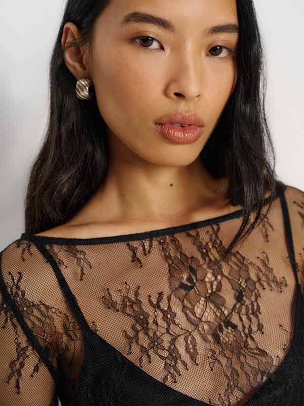 Marlow Top - Black Lace