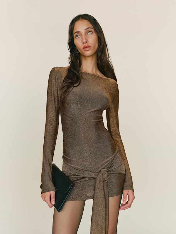 Phoebe Knit Dress - Bronze