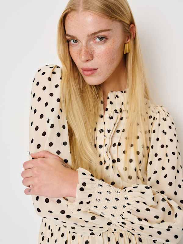 Brown Sugar Ruffle Dress - Sugar Dot