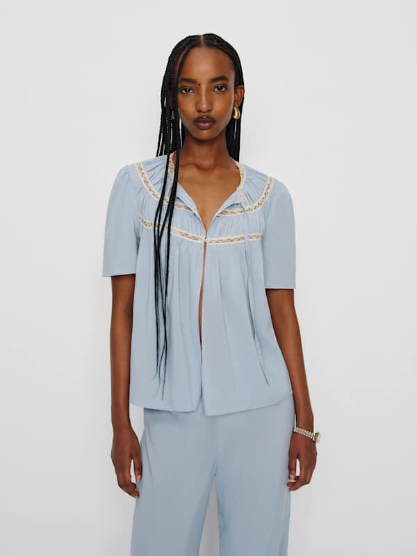 Buttercup Hour Pj Set - Powder Blue