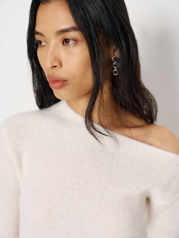 Avril Fine Alpaca Sweater - White