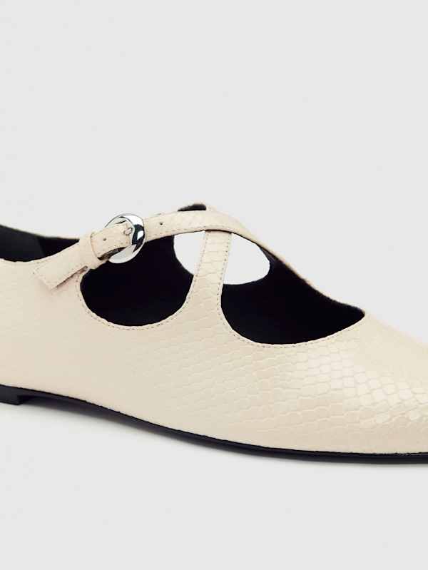 Salome Ballet Flat - Almond Watersnake