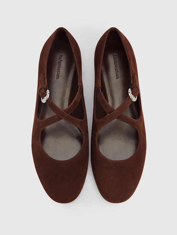 Salome Ballet Flat - Espresso Suede