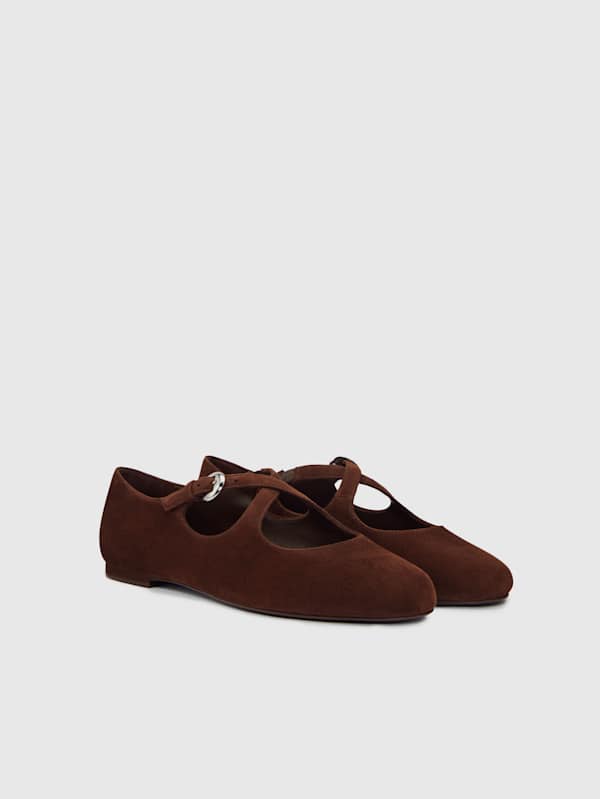 Salome Ballet Flat - Espresso Suede