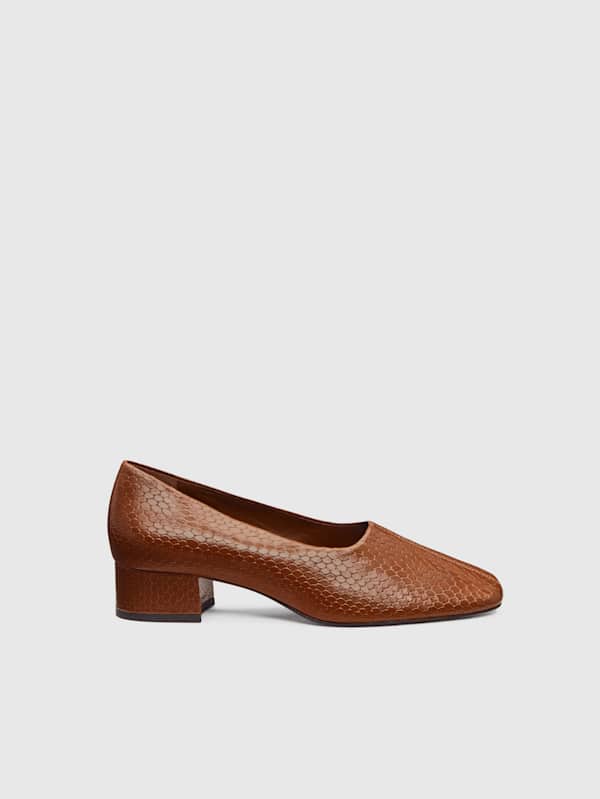 Inez Pump - Cognac Snake