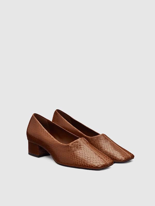 Inez Pump - Cognac Snake