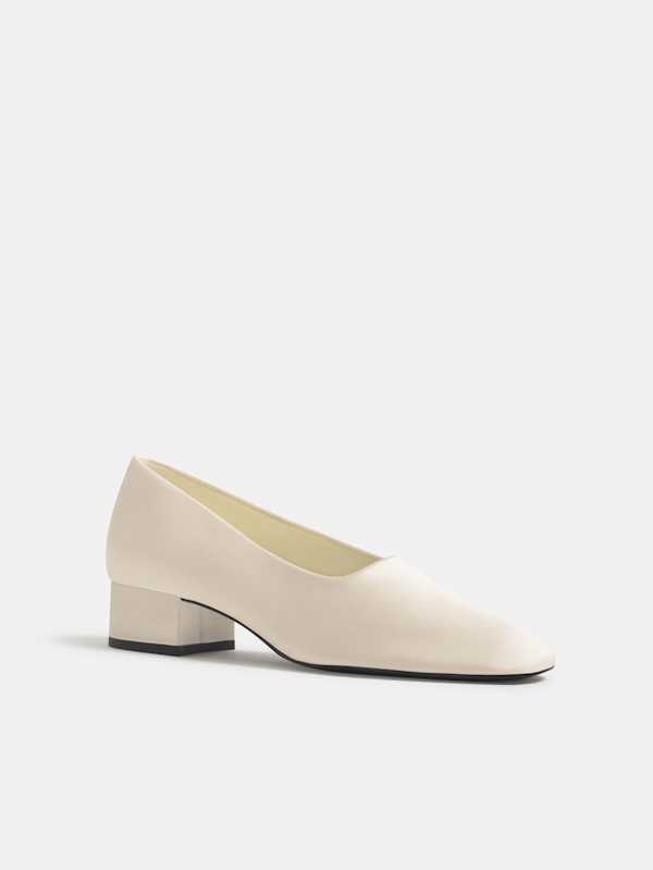 Inez Pump - Fior Di Latte Satin
