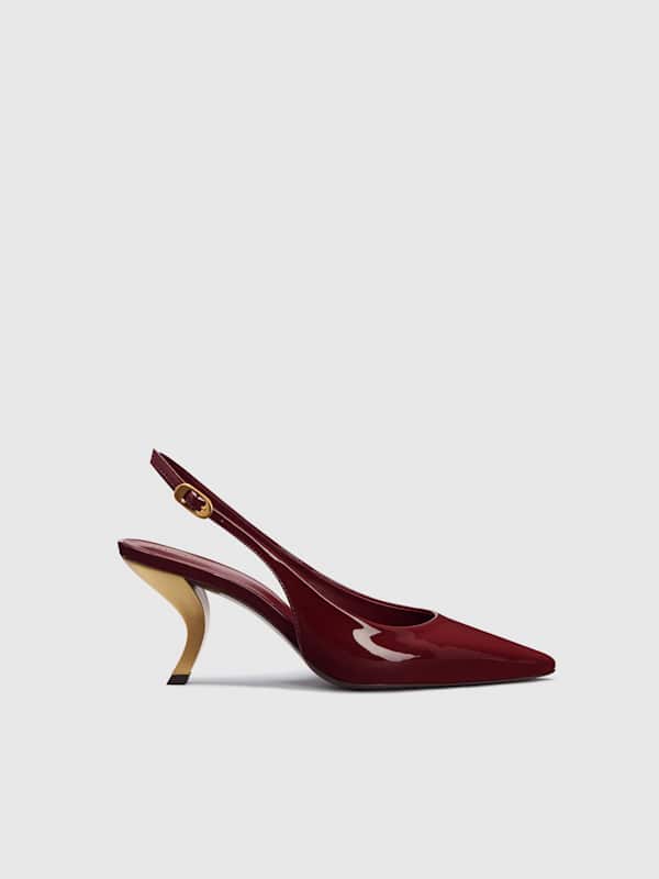Cassie Slingback Heel - Berry Jam Patent
