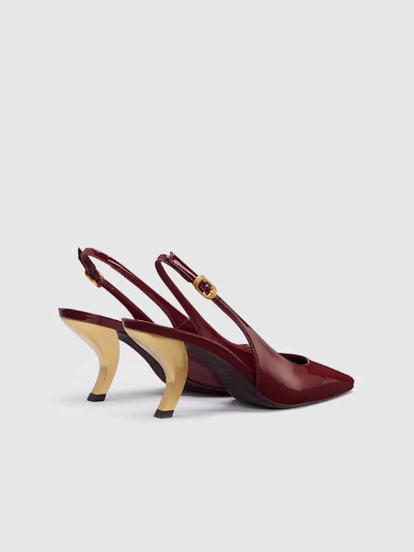 Cassie Slingback Heel - Berry Jam Patent