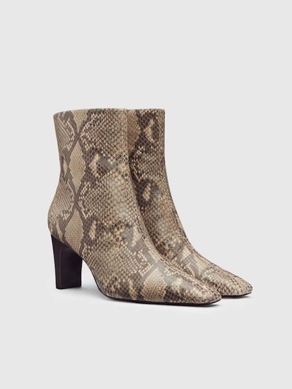 Tatyana Ankle Boot - Tan Snake