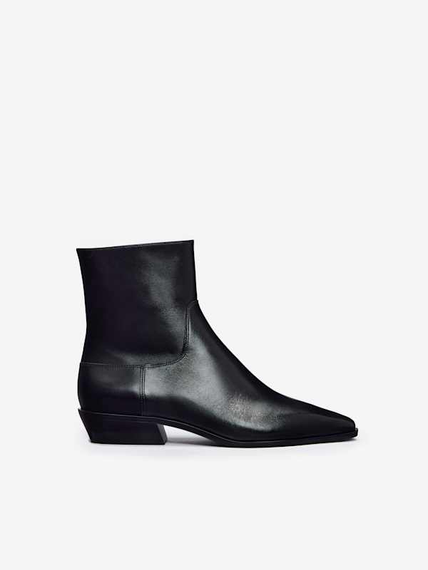 Dominique Ankle Boot - Black Leather
