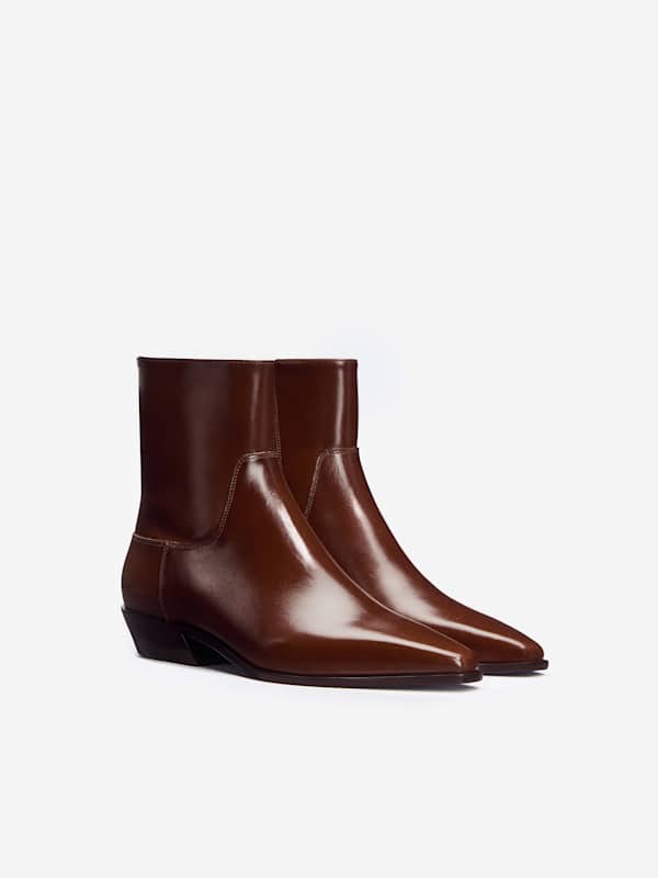 Dominique Ankle Boot - Syrup Leather