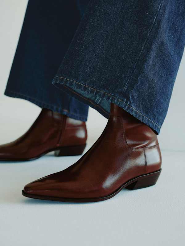 Dominique Ankle Boot - Syrup Leather