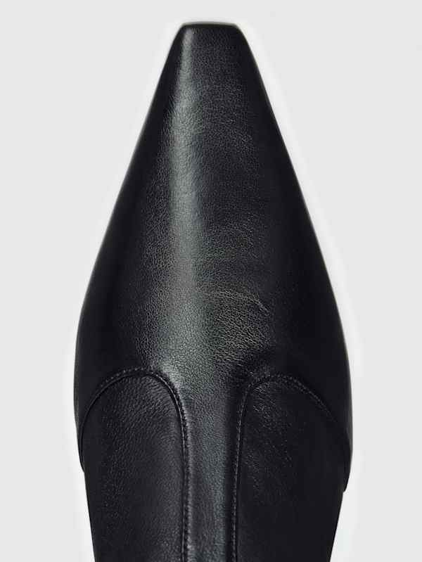 Robbie Ankle Boot - Black Stretch Leather