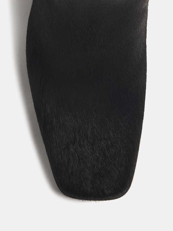 Claudette Ankle Boot - Black Haircalf