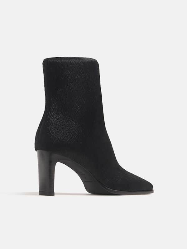 Claudette Ankle Boot - Black Haircalf