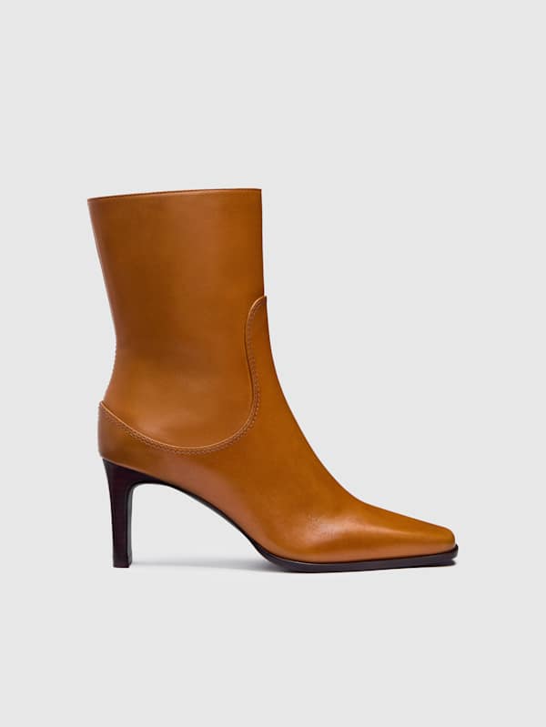 Claudette Ankle Boot - Whiskey Leather
