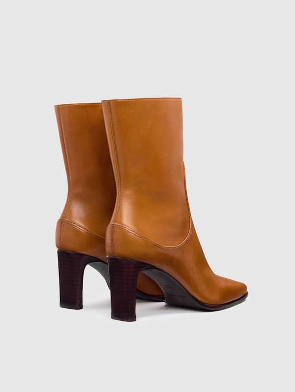 Claudette Ankle Boot - Whiskey Leather