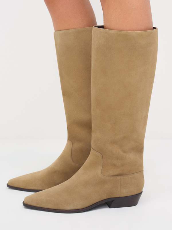 Dominique Knee Boot - Hazel Suede