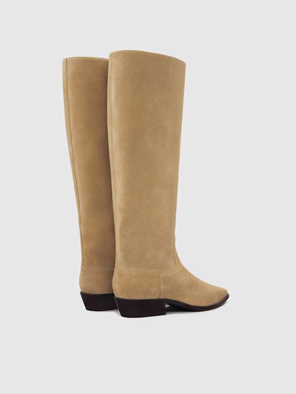 Dominique Knee Boot - Hazel Suede