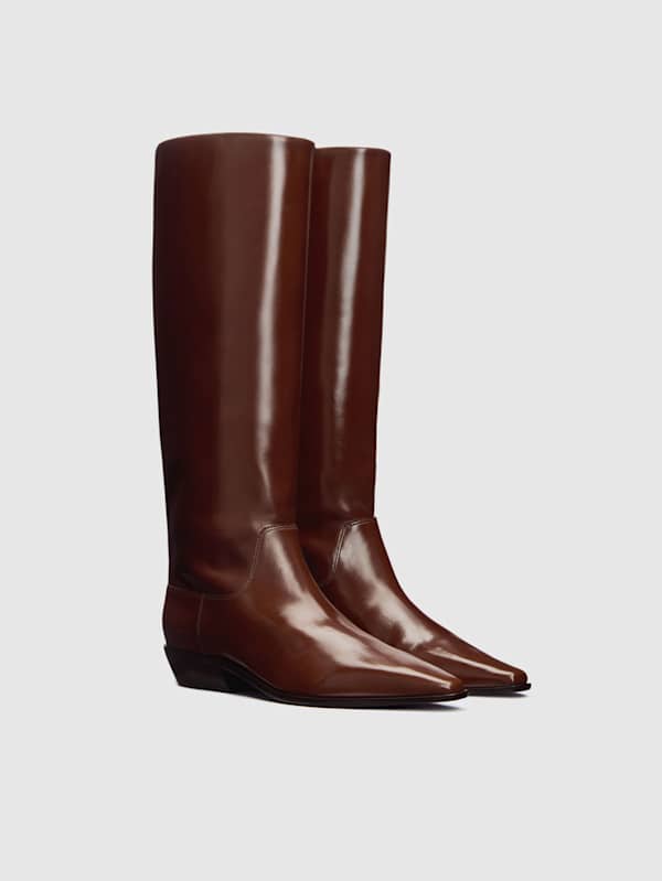 Dominique Knee Boot - Syrup Leather