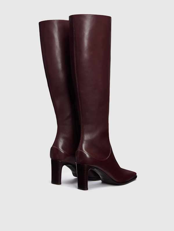 Claudette Knee Boot - Ruby Leather