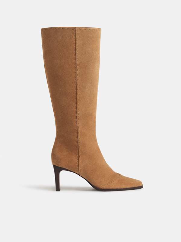 Claudette Knee Boot - Western Sandstorm Suede