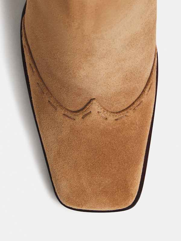 Claudette Knee Boot - Western Sandstorm Suede