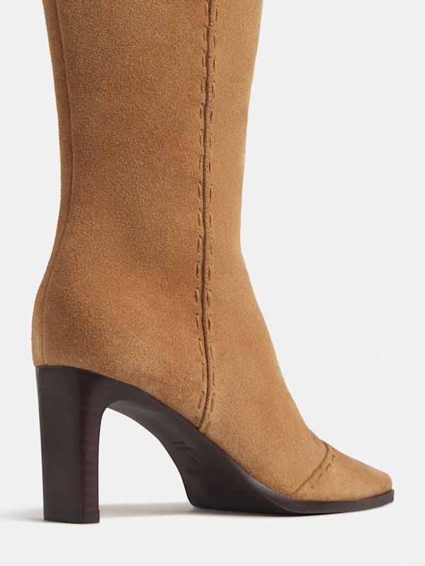Claudette Knee Boot - Western Sandstorm Suede