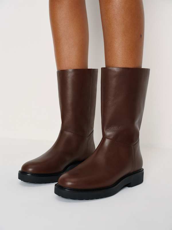 Dorinda Mid Shaft Boot - Oak Leather