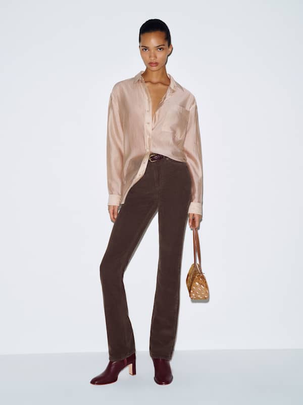 Blair High Rise Baby Bootcut Jeans - Mole Corduroy