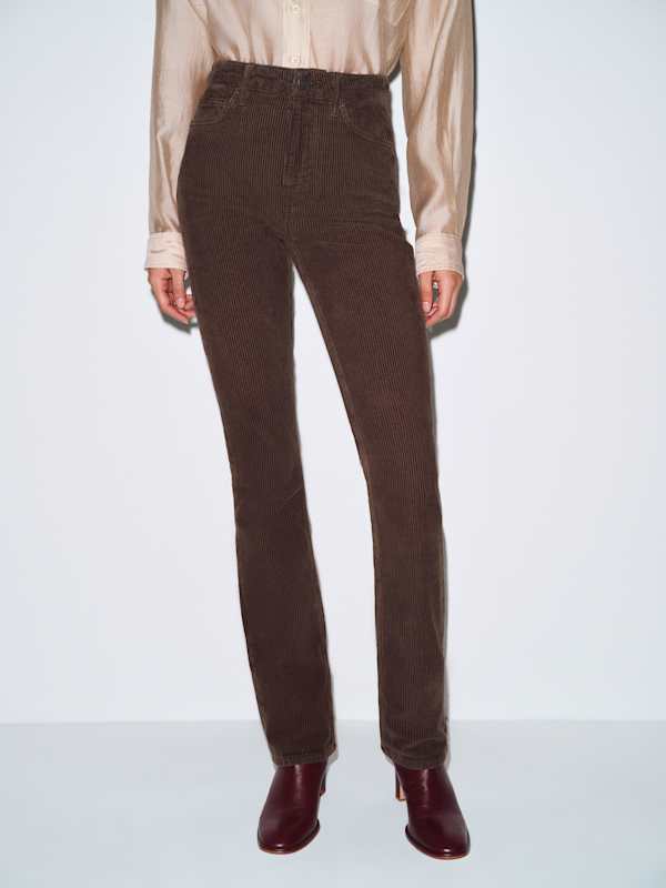 Blair High Rise Baby Bootcut Jeans - Mole Corduroy