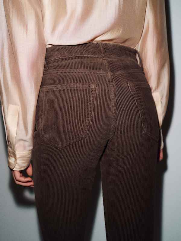 Blair High Rise Baby Bootcut Jeans - Mole Corduroy