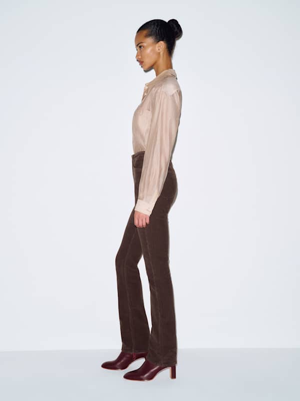 Blair High Rise Baby Bootcut Jeans - Mole Corduroy