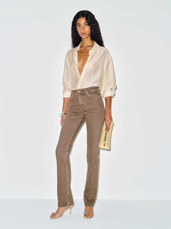 Blair High Rise Baby Bootcut Jeans - Morel