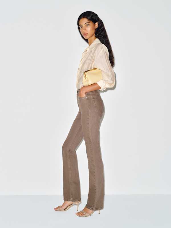 Blair High Rise Baby Bootcut Jeans - Morel
