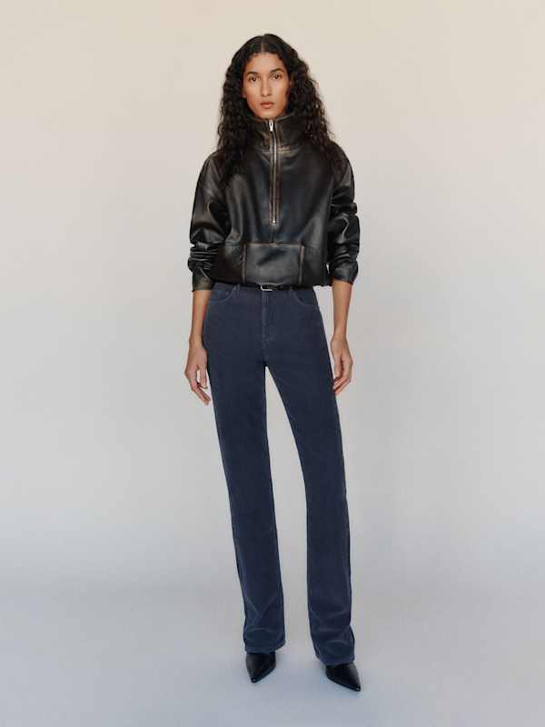 Blair High Rise Baby Bootcut Jeans - Navy Corduroy