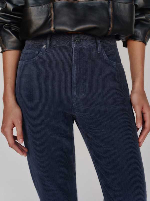 Blair High Rise Baby Bootcut Jeans - Navy Corduroy