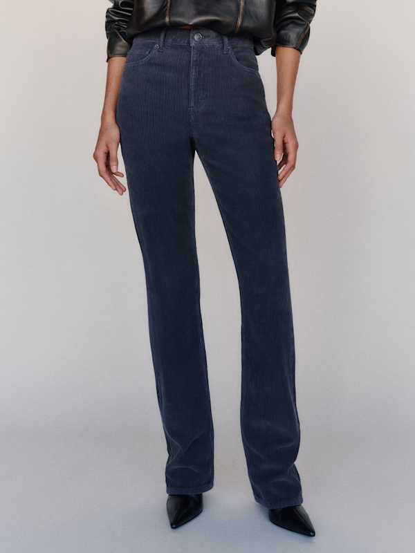 Blair High Rise Baby Bootcut Jeans - Navy Corduroy