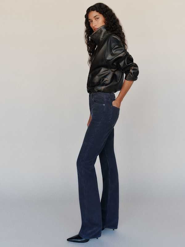 Blair High Rise Baby Bootcut Jeans - Navy Corduroy
